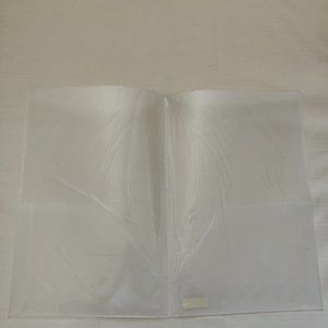 Clear F4 Two Pockets Folder Brand New